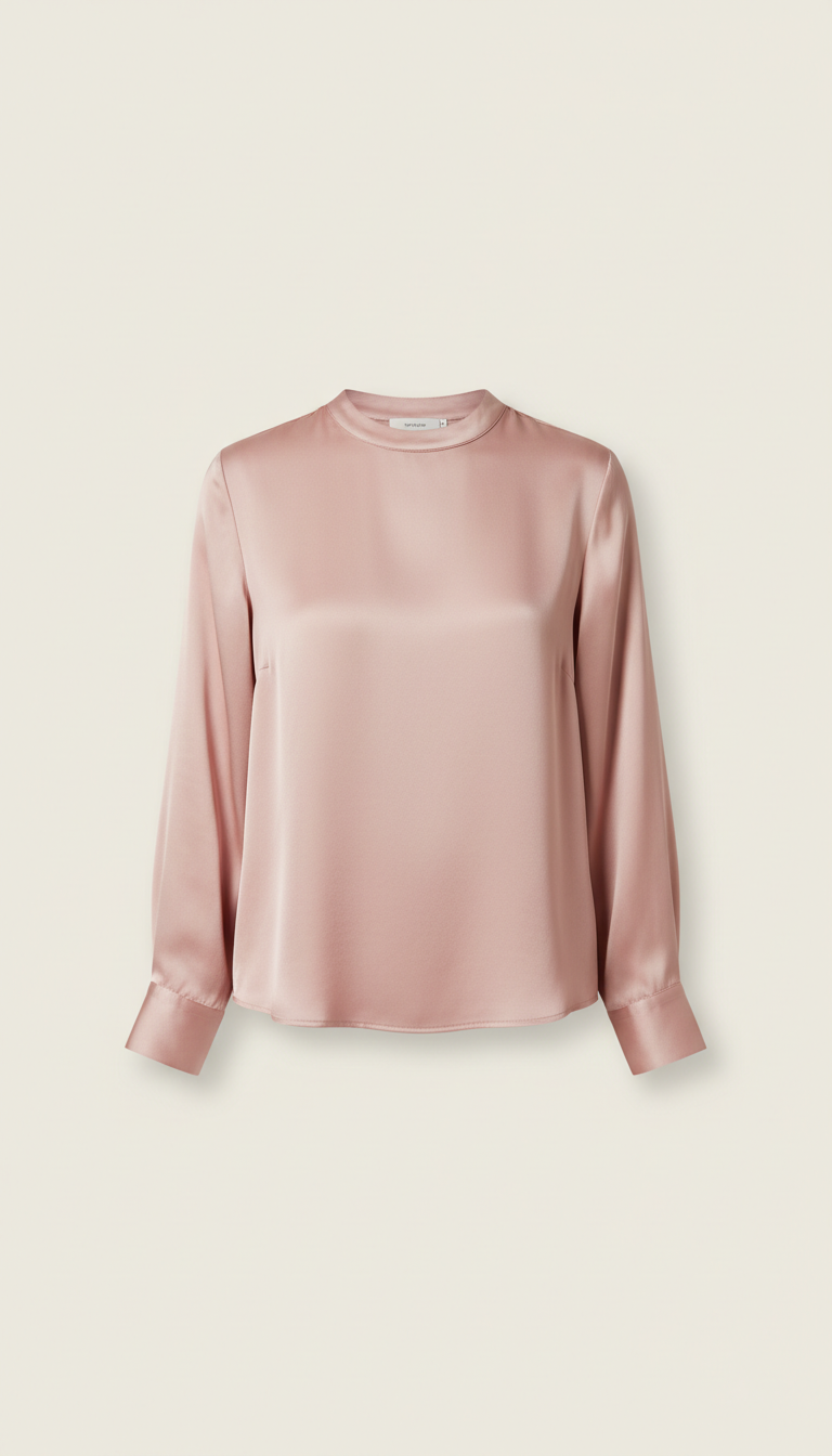 Blushed Pink Satin Blouse